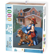 Ingooood Jigsaw Puzzle 1000 Pieces- LADY WITH A DOG - Entertainment Toys for Adult Special Graduation or Birthday Gift Home Decor - Ingooood jigsaw puzzle 1000 piece