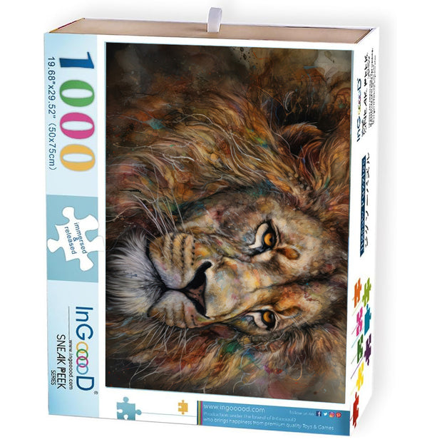 Ingooood Jigsaw Puzzle 1000 Pieces- LION - Entertainment Toys for Adult Special Graduation or Birthday Gift Home Decor - Ingooood jigsaw puzzle 1000 piece