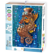 Ingooood Jigsaw Puzzle 1000 Pieces- SEAHORSE IN TOP HAT - Entertainment Toys for Adult Special Graduation or Birthday Gift Home Decor - Ingooood jigsaw puzzle 1000 piece