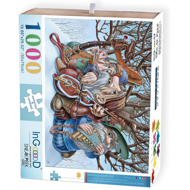 Ingooood Jigsaw Puzzle 1000 Pieces- TRIO (WINTER) - Entertainment Toys for Adult Special Graduation or Birthday Gift Home Decor - Ingooood jigsaw puzzle 1000 piece