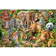 Ingooood Wooden Jigsaw Puzzle 1000 Piece - Animal Family - Ingooood jigsaw puzzle 1000 piece