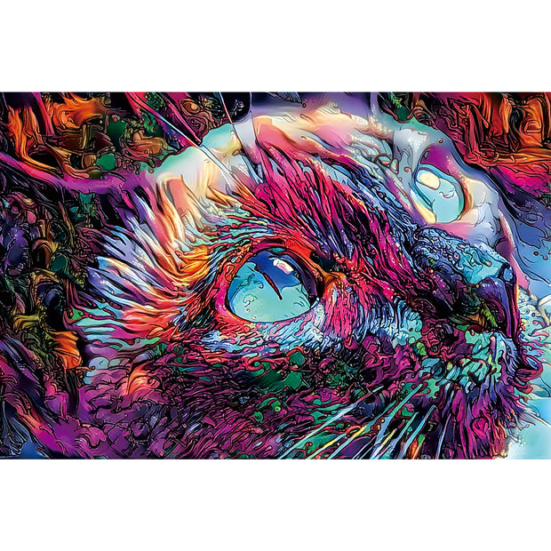 Ingooood Wooden Jigsaw Puzzle 1000 Piece - Colorful cat - Ingooood jigsaw puzzle 1000 piece