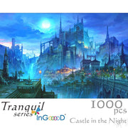 Ingooood Wooden Jigsaw Puzzle 1000 Pieces for Adult - Castle in The Night - Ingooood