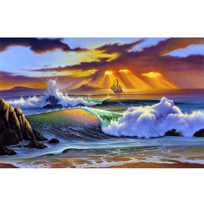 Ingooood Jigsaw Puzzle 1000 Pieces- Sailing at sunset - Entertainment Toys for Adult Special Graduation or Birthday Gift Home Decor - Ingooood jigsaw puzzle 1000 piece
