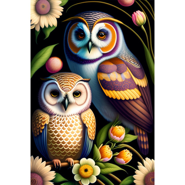 Ingooood Jigsaw Puzzle 1000 Pieces- Flowers and Owls - Entertainment Toys for Adult Special Graduation or Birthday Gift Home Decor - Ingooood jigsaw puzzle 1000 piece