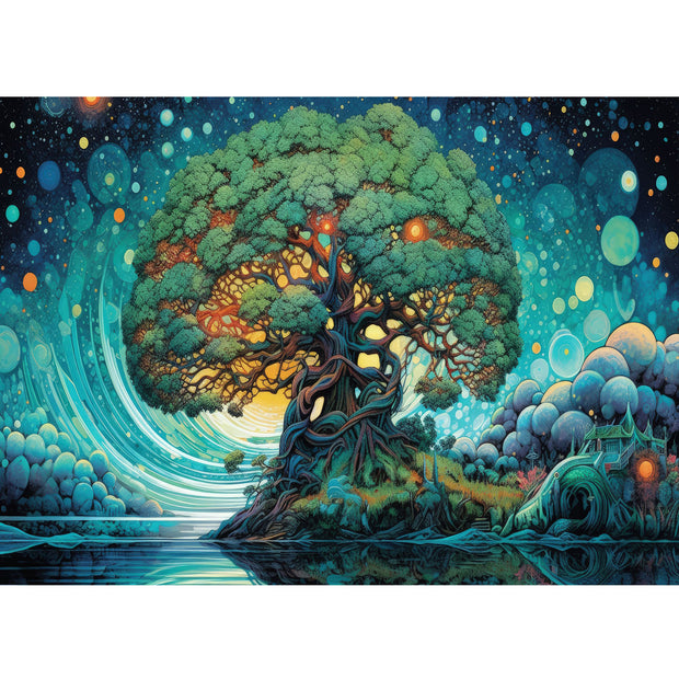 Ingooood Jigsaw Puzzle 1000 Pieces- Tree of Wisdom - Entertainment Toys for Adult Special Graduation or Birthday Gift Home Decor - Ingooood jigsaw puzzle 1000 piece