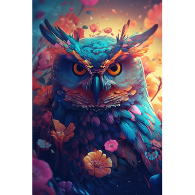 Ingooood Wooden Jigsaw Puzzle 1000 Piece - The owl in the flower - Ingooood jigsaw puzzle 1000 piece