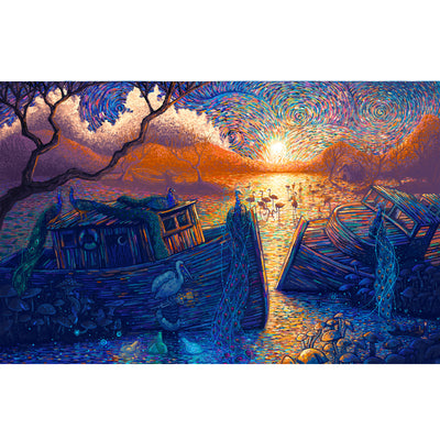 Ingooood Jigsaw Puzzle 1000 Pieces- Shoal at sunset - Entertainment Toys for Adult Special Graduation or Birthday Gift Home Decor - Ingooood jigsaw puzzle 1000 piece