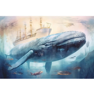 Ingooood Wooden Jigsaw Puzzle 1000 Piece - Sailing on whales - Ingooood jigsaw puzzle 1000 piece