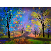Ingooood Jigsaw Puzzle 1000 Pieces- oil painting of a forest - Entertainment Toys for Adult Special Graduation or Birthday Gift Home Decor - Ingooood jigsaw puzzle 1000 piece