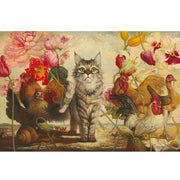 Ingooood Jigsaw Puzzle 1000 Pieces- Cat and Chicken - Entertainment Toys for Adult Special Graduation or Birthday Gift Home Decor - Ingooood jigsaw puzzle 1000 piece