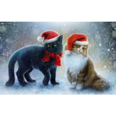 Ingooood Jigsaw Puzzle 1000 Pieces- Christmas Series- Christmas cat - Entertainment Toys for Adult Special Graduation or Birthday Gift Home Decor - Ingooood jigsaw puzzle 1000 piece