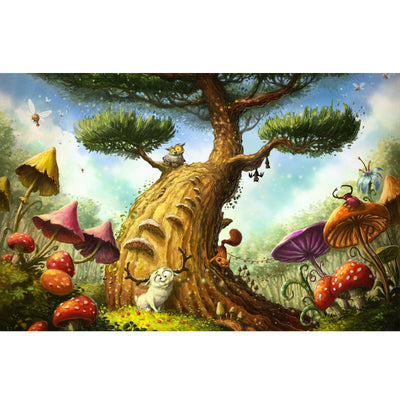 Ingooood Jigsaw Puzzle 1000 Pieces- Mushrooms under the tree - Entertainment Toys for Adult Special Graduation or Birthday Gift Home Decor - Ingooood jigsaw puzzle 1000 piece