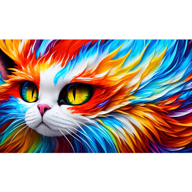 Ingooood Jigsaw Puzzle 1000 Pieces- Colorful Longhair Cat - Entertainment Toys for Adult Special Graduation or Birthday Gift Home Decor - Ingooood jigsaw puzzle 1000 piece