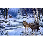 Ingooood Jigsaw Puzzle 1000 Pieces- Wolf couple - Entertainment Toys for Adult Special Graduation or Birthday Gift Home Decor - Ingooood jigsaw puzzle 1000 piece