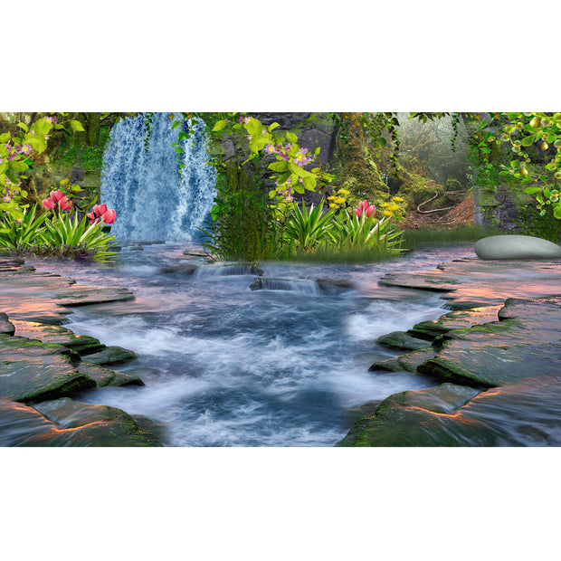 Ingooood Jigsaw Puzzle 1000 Pieces- Clear waterfall - A Town in the Far North - Entertainment Toys for Adult Special Graduation or Birthday Gift Home Decor - Ingooood jigsaw puzzle 1000 piece