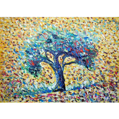 Ingooood Jigsaw Puzzle 1000 Pieces- oil painting tree - Entertainment Toys for Adult Special Graduation or Birthday Gift Home Decor - Ingooood jigsaw puzzle 1000 piece