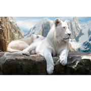 Ingooood Jigsaw Puzzle 1000 Pieces- The Lion on the Snowy Mountains - Entertainment Toys for Adult Special Graduation or Birthday Gift Home Decor - Ingooood jigsaw puzzle 1000 piece