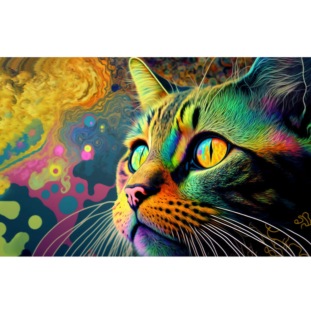 Ingooood Jigsaw Puzzle 1000 Pieces- Colorful glazed cat - Entertainment Toys for Adult Special Graduation or Birthday Gift Home Decor - Ingooood jigsaw puzzle 1000 piece