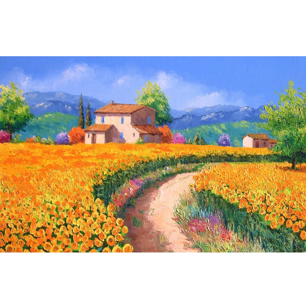 Ingooood Jigsaw Puzzle 1000 Pieces- Oil painting - idyllic landscape - Entertainment Toys for Adult Special Graduation or Birthday Gift Home Decor - Ingooood jigsaw puzzle 1000 piece