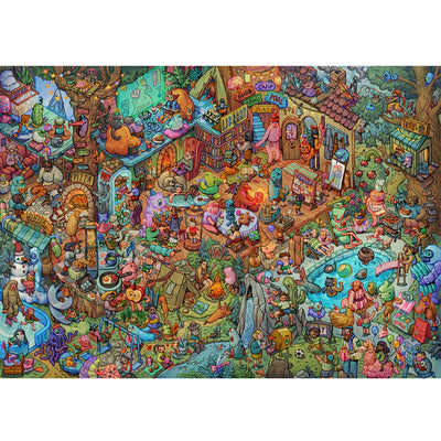 Ingooood Wooden Jigsaw Puzzle 1000 Piece - Strange Playground - Ingooood jigsaw puzzle 1000 piece