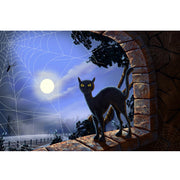 Ingooood Jigsaw Puzzle 1000 Pieces- Black cat in the moonlight - Entertainment Toys for Adult Special Graduation or Birthday Gift Home Decor - Ingooood jigsaw puzzle 1000 piece