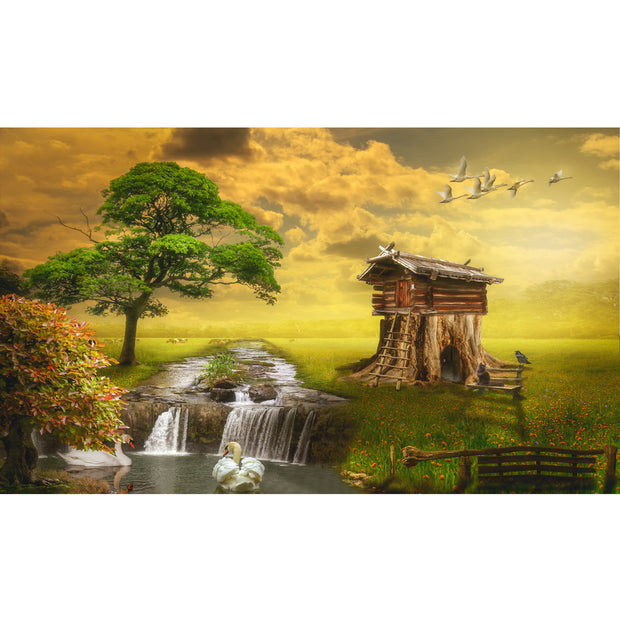 Ingooood Jigsaw Puzzle 1000 Pieces- Swans in the stream - Entertainment Toys for Adult Special Graduation or Birthday Gift Home Decor - Ingooood jigsaw puzzle 1000 piece
