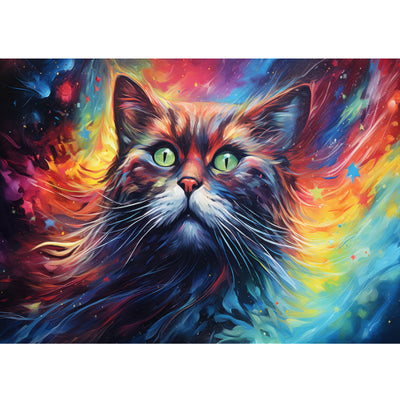 Ingooood Jigsaw Puzzle 1000 Pieces- Colorful Cat 3 - Entertainment Toys for Adult Special Graduation or Birthday Gift Home Decor - Ingooood jigsaw puzzle 1000 piece