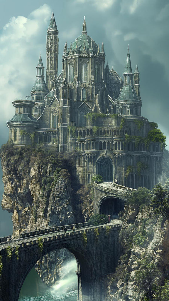 Ingooood Jigsaw Puzzle 1000 Pieces-Sneak Peek Series - Island Castle -
