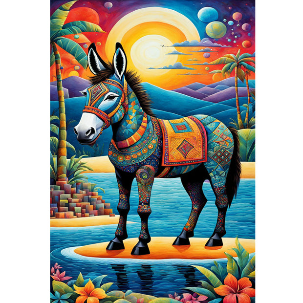 Ingooood Jigsaw Puzzle 1000 Pieces- Colorful Donkey - Entertainment Toys for Adult Special Graduation or Birthday Gift Home Decor - Ingooood jigsaw puzzle 1000 piece