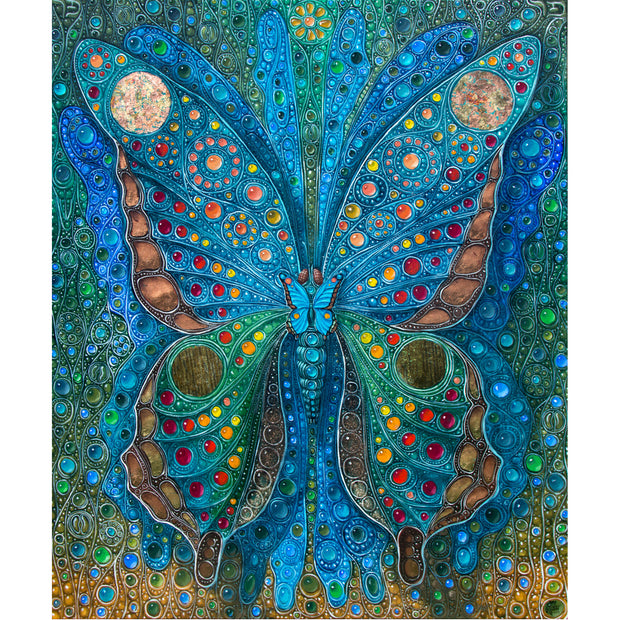 Ingooood Jigsaw Puzzle 1000 Pieces- BLUE BUTTERFLY PARPAR - Entertainment Toys for Adult Special Graduation or Birthday Gift Home Decor - Ingooood jigsaw puzzle 1000 piece