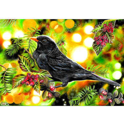 Ingooood Jigsaw Puzzle 1000 Pieces- LE MERLE AU PRINTEMPS - Entertainment Toys for Adult Special Graduation or Birthday Gift Home Decor - Ingooood jigsaw puzzle 1000 piece