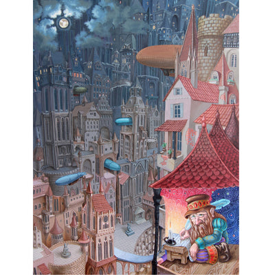 Ingooood Jigsaw Puzzle 1000 Pieces- SAGA OF THE CITY OF ZEPPELINS - Entertainment Toys for Adult Special Graduation or Birthday Gift Home Decor - Ingooood jigsaw puzzle 1000 piece