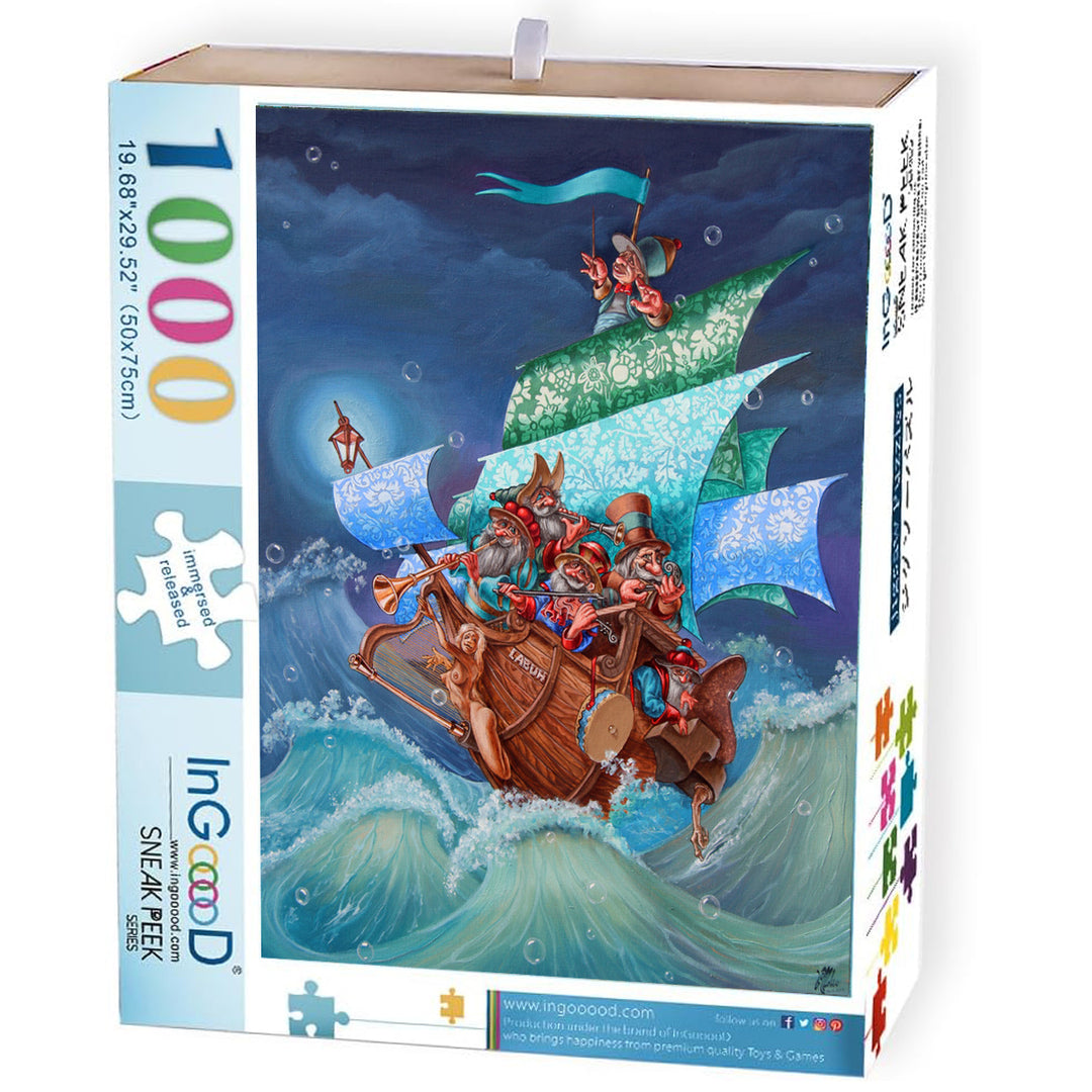 Ingooood Jigsaw Puzzle 1000 Pieces- SCHOONER - LABUH - Entertainment T