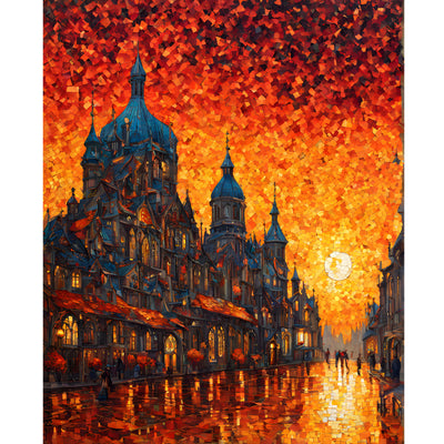 Ingooood Jigsaw Puzzle 1000 Pieces- SOLEIL MATINALE DANS LA VILLE - Entertainment Toys for Adult Special Graduation or Birthday Gift Home Decor