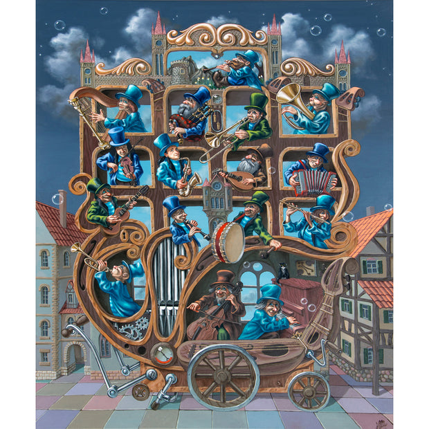 Ingooood Jigsaw Puzzle 1000 Pieces- STREET MUSIC BOX - Entertainment Toys for Adult Special Graduation or Birthday Gift Home Decor - Ingooood jigsaw puzzle 1000 piece