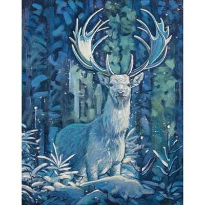 Ingooood Jigsaw Puzzle 1000 Pieces- WHITE STAG FROSTY STAG - Entertainment Toys for Adult Special Graduation or Birthday Gift Home Decor - Ingooood jigsaw puzzle 1000 piece