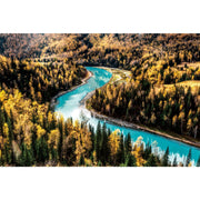 Ingooood Wooden Jigsaw Puzzle 1000 Pieces for Adult-Blue River in The Forest - Ingooood jigsaw puzzle 1000 piece