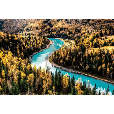 Ingooood Wooden Jigsaw Puzzle 1000 Pieces for Adult-Blue River in The Forest - Ingooood jigsaw puzzle 1000 piece