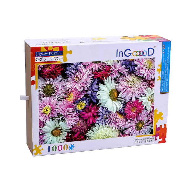 Ingooood Wooden Jigsaw Puzzle 1000 Piece - Flowers bloom - Ingooood jigsaw puzzle 1000 piece