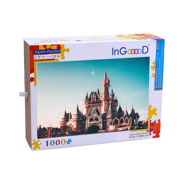 Ingooood Wooden Jigsaw Puzzle 1000 Piece for Adult-Disney Kingdom at Dusk - Ingooood jigsaw puzzle 1000 piece