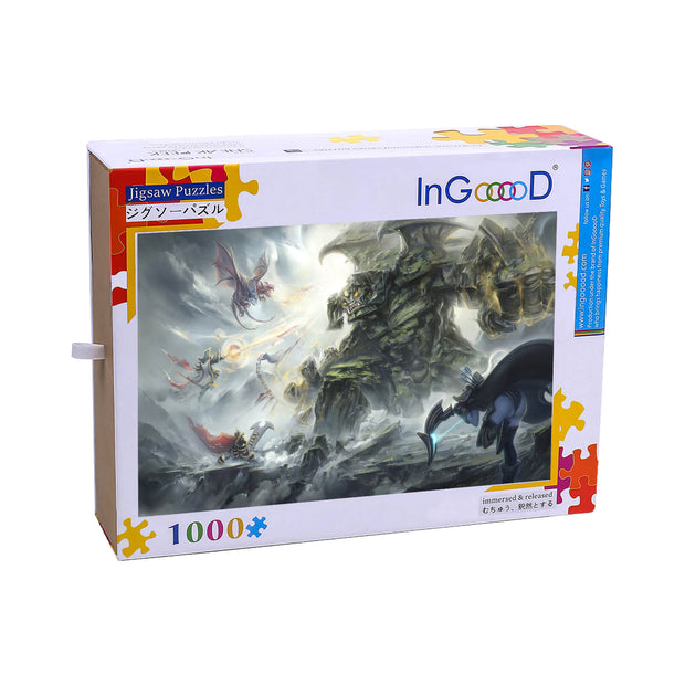 Ingooood Wooden Jigsaw Puzzle 1000 Pieces - Ferocious monster - Ingooood jigsaw puzzle 1000 piece