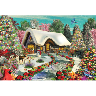 Ingooood Wooden Jigsaw Puzzle 1000 Piece - Christmas Series - Dream Christmas Cottage - Ingooood jigsaw puzzle 1000 piece