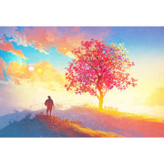 Ingooood Wooden Jigsaw Puzzle 1000 Piece for Adult-Red maple tree in the sun - Ingooood jigsaw puzzle 1000 piece