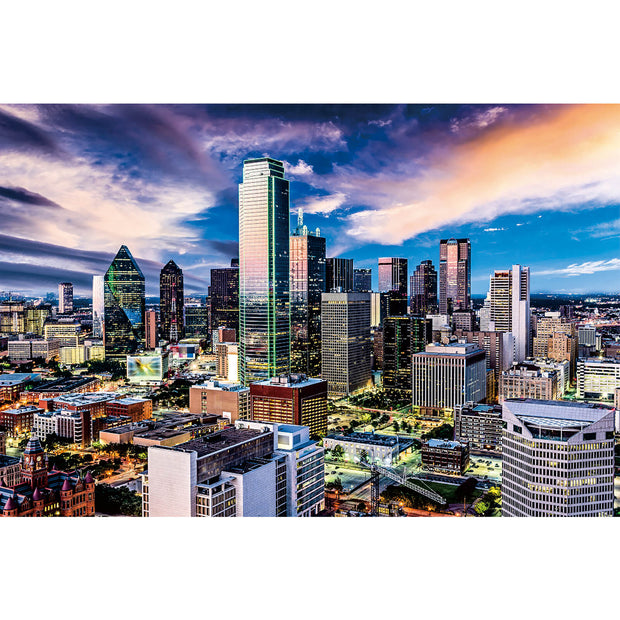 Ingooood Wooden Jigsaw Puzzle 1000 Piece - Texas Dallas Skyline - Ingooood jigsaw puzzle 1000 piece