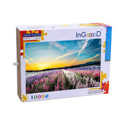Ingooood Wooden Jigsaw Puzzle 1000 Pieces for Adult-Colorful Lavender - Ingooood jigsaw puzzle 1000 piece