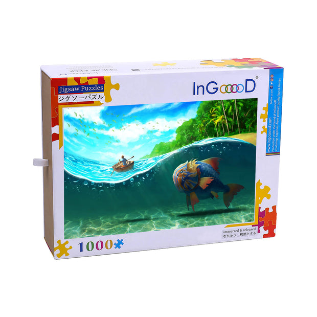 Ingooood Wooden Jigsaw Puzzle 1000 Pieces for Adult-Danger in the sea - Ingooood jigsaw puzzle 1000 piece