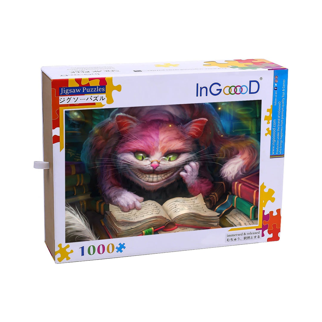 Ingooood Wooden Jigsaw Puzzle 1000 Pieces for Adult-Cheshire Cat