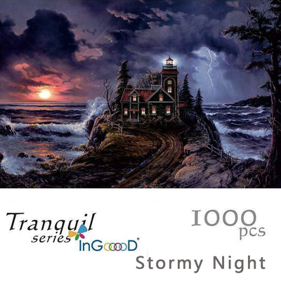 Ingooood- Jigsaw Puzzle 1000 Pieces- Tranquil Series-Stormy Night - Ingooood jigsaw puzzle 1000 piece