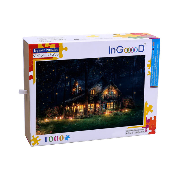 Ingooood Wooden Jigsaw Puzzle 1000 Pieces for Adult- Fireflies in the evening - Ingooood jigsaw puzzle 1000 piece